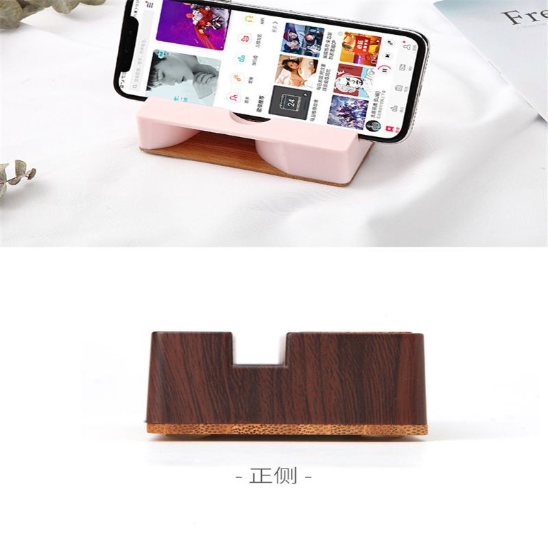 Đế Sạc Bằng Gỗ Màu Hồng Cho Iphone / Android