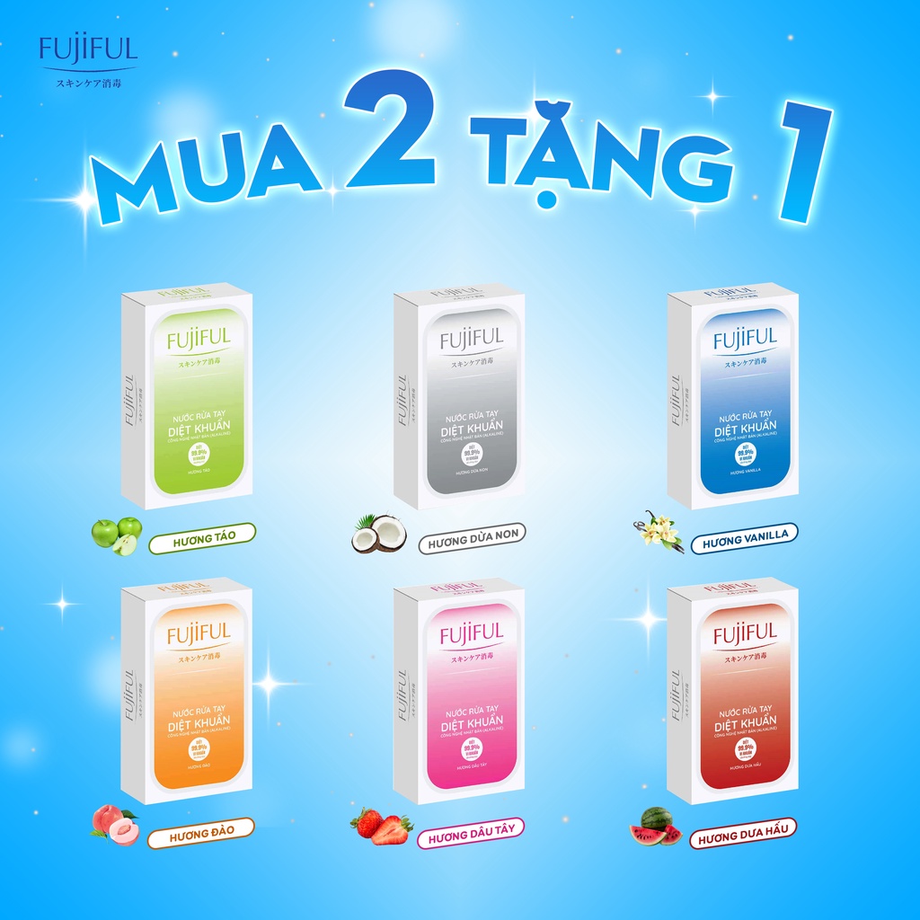 Fujiful nước rửa tay diệt khuẩn dưỡng da công nghệ Nhật Bản