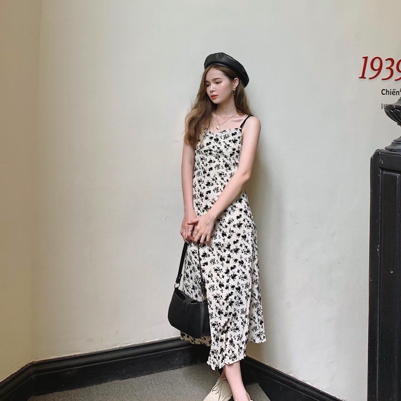 [Mã SKAMA06 giảm 8% tối đa 50K đơn 250K] Floral Sling Dress (Đầm dây hoa) | BigBuy360 - bigbuy360.vn
