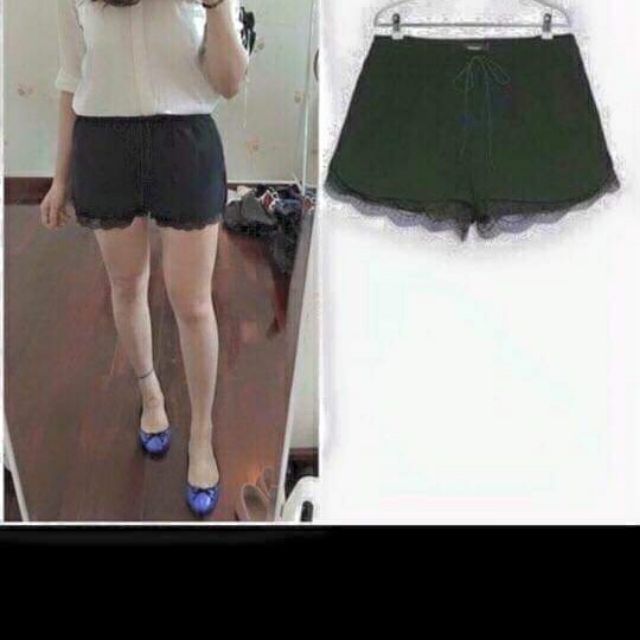 Quần sooc viền ren