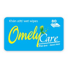 Khăn ướt cao cấp Omely Care tinh chất trà xanh 80 tờ/hộp