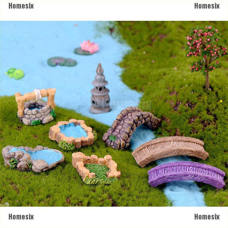 [HoMSI] DIY resin mini miniature fairy garden ornament craft house decor accessories SUU