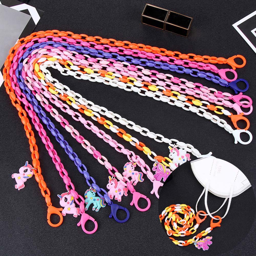 Dây Đeo Kính Mặt Hình Ngựa Một Sừng Dễ Thương Cho Bé