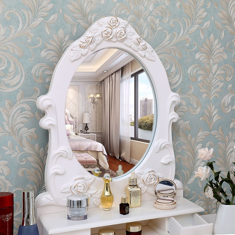 Bàn trang điểm phòng ngủ công chúa đơn giản phong cách châu âu căn hộ nhỏ sang trọng cho thuê ​​trang đa năng tiết