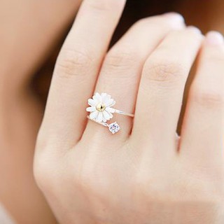 Nhẫn Thời Trang Hoa Mai và Hạt Lấp Lánh - Bạc ruby6886_shop