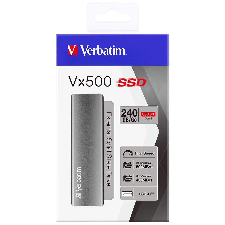 Ổ cứng SSD di động Verbatim VX500 480 GB