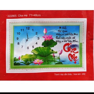 Tranh thêu chữ thập Cha Mẹ 222865 (71x48) chưa thêu