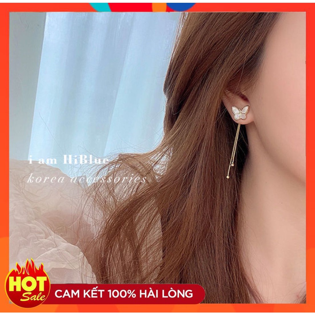 [HOT] BÔNG TAI KHUYÊN TAI DÁNG DÀI HÌNH BƯỚM PHONG CÁCH TIỂU THƯ SANG CHẢNH CÁ TÍNH 221BT017