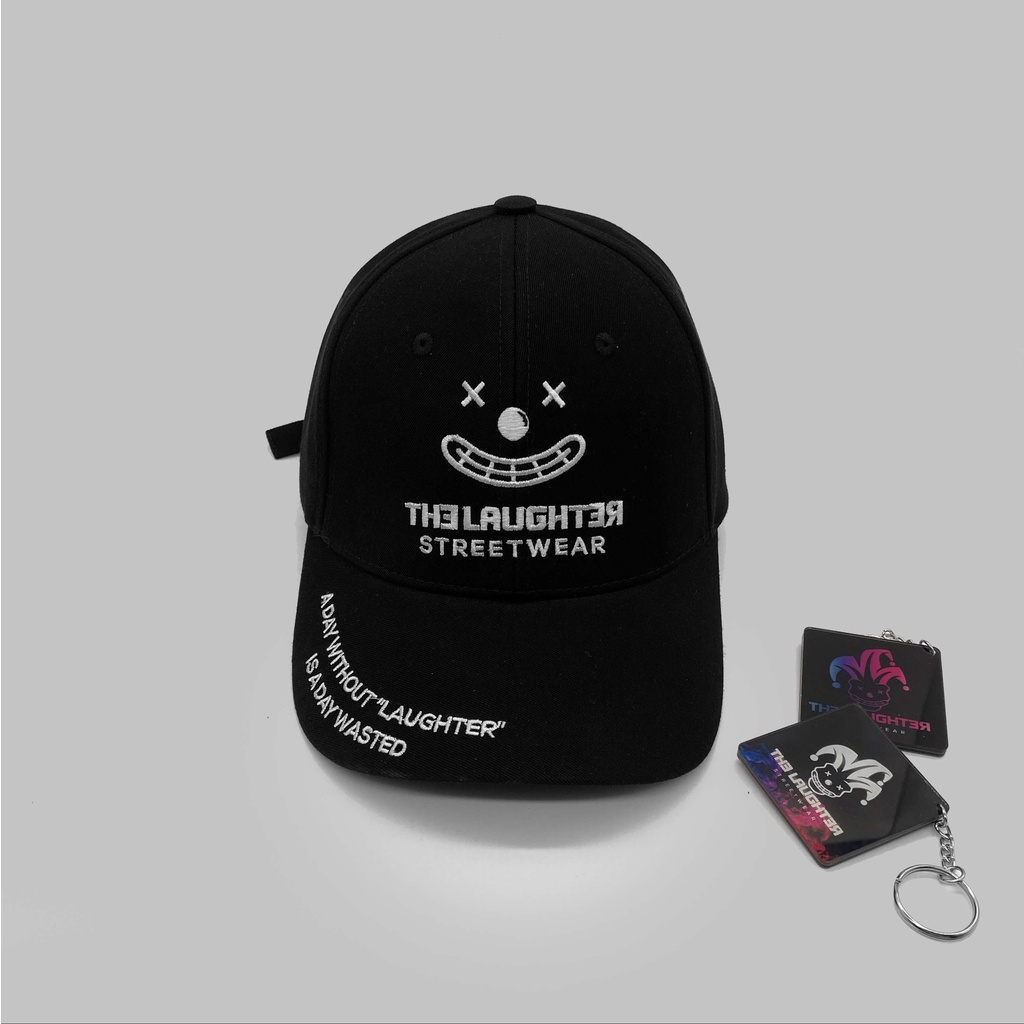 [Mã 252FASHIONSALE giảm 12% đơn 99K] [TẶNG MÓC KHÓA] - LAUGHTER EMBROIDERED BASIC CAP