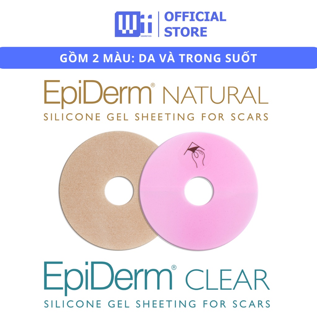 MIẾNG DÁN SẸO QUẦNG VÚ - CẢI THIỆN SẸO SAU THU SA TRỄ ĐƯỜNG QUẦNG VÚ - EPIDERM CLEAR - 1 CẶP TRÒN - CHÍNH HÃNG USA