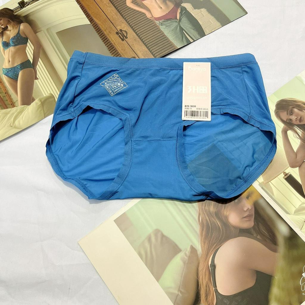 Quần lót nữ thun lạnh trơn cao cấp 3638 cạp vừa chất liệu mềm mịn thoáng mát size 50kg-60kg
