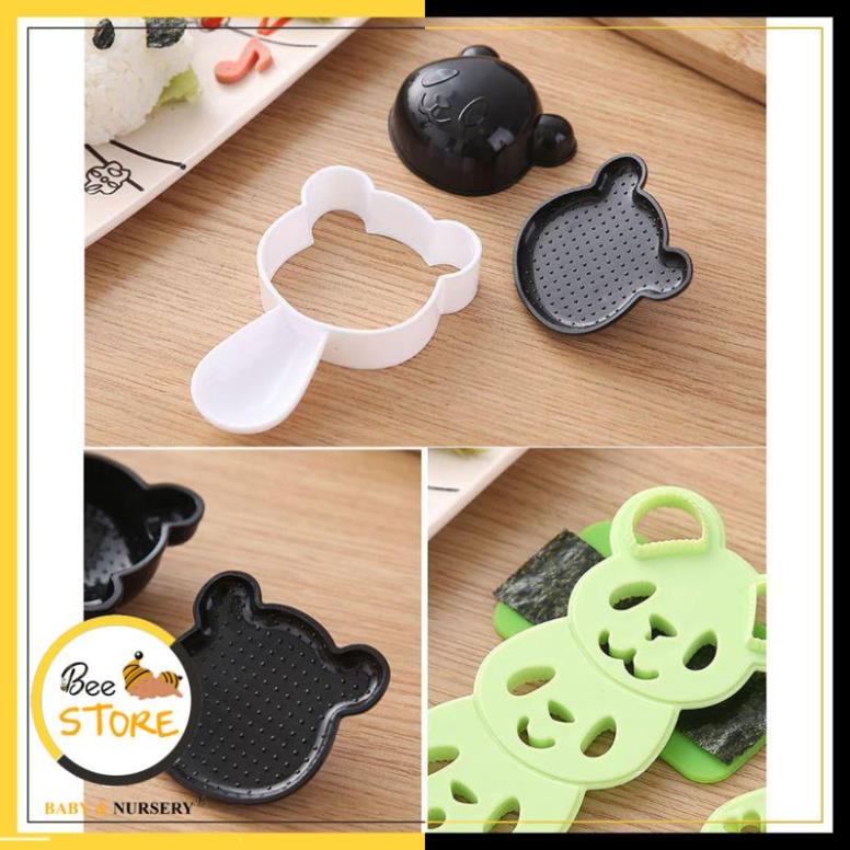 Khuôn Làm Cơm Nắm Hình Gấu Trúc Dễ Thương, Khuôn Cơm Bento Cho Bé