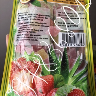 Combo 5 gói kẹo dâu dẻo mỗi gói 200gr