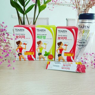 Combo 3 hộp vị trà teazen phổ nhĩ + bạc hà chanh nhập khẩu Hàn Quốc