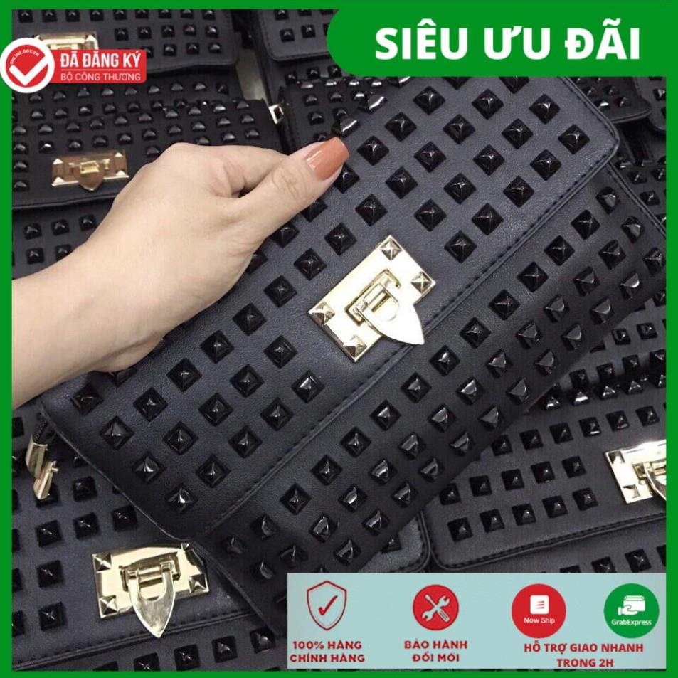 Ví nữ giá rẻ, clutch đinh dự tiệc giá rẻ, ví nữ, ví dài, clutch dự tiệc sang trọng, ví nữ VDINH01 .