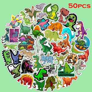 Bộ 50 miếng dán trang trí tủ lạnh hình khủng long dễ thương