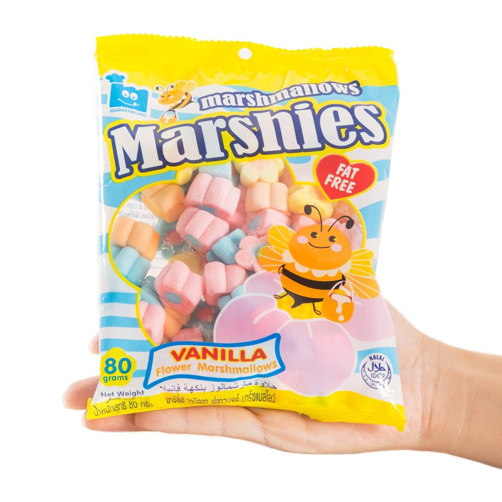 Kẹo Marshmallow Marshies Hương Vani Hình Bông Hoa (gói 80g)