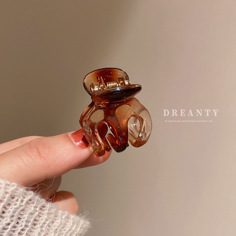 Kẹp Tóc Nhỏ Bằng Acrylic Màu Trơn Phong Cách Hàn Quốc Cho Nữ