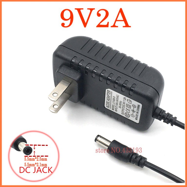 SẠC, NGUỒN ADAPTER 9V-2A ĐẦU 5,5MM