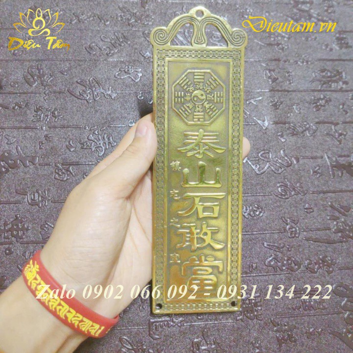 Kim bài thái sơn thạch cảm đương đồ phong thủy treo cửa trấn trạch