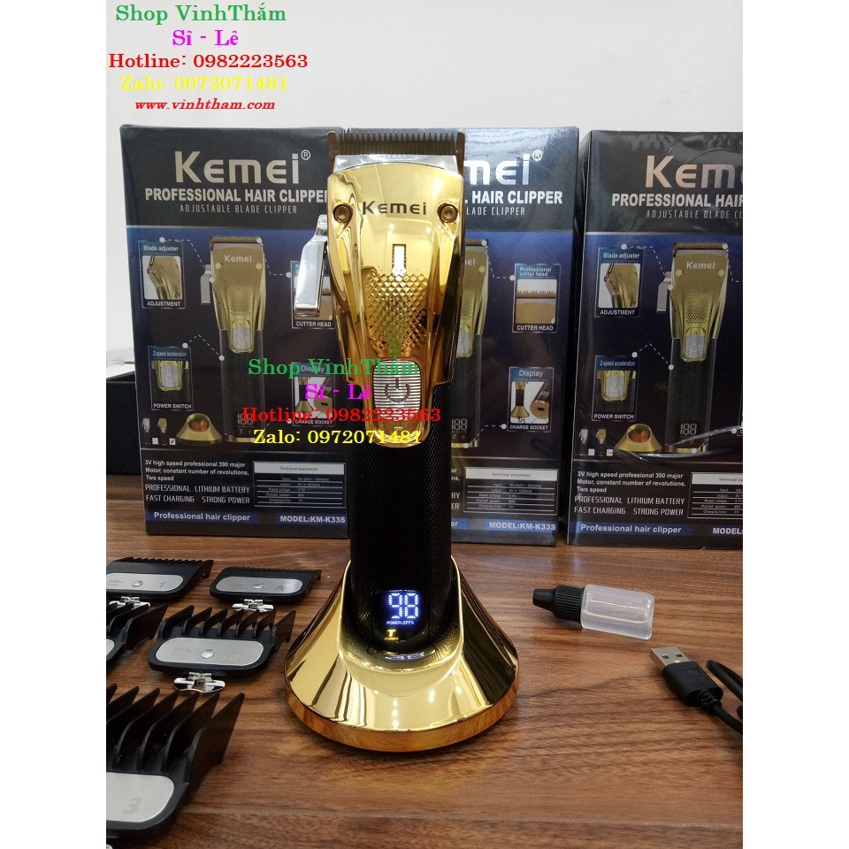 Tông đơ,tông đơ cắt tóc chuyên nghiệp kemei KM-K33s