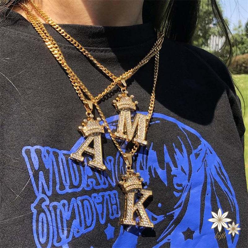 Vòng cổ Mặt 26 Chữ Cái Đính Đá Thời Trang