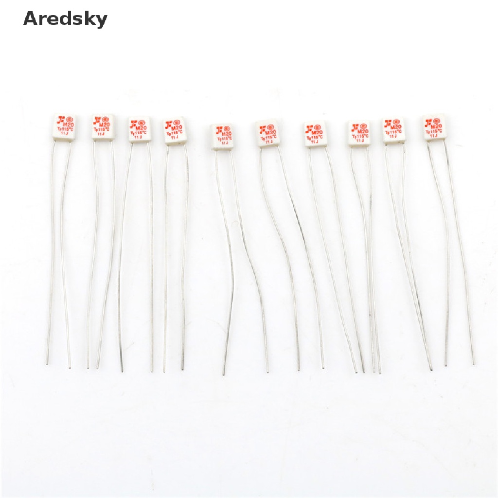 Bộ 10 Linh Kiện Điện Tử M20 TF 115°C Cầu Chì Nhiệt 250V 2A 0 0 0 0 0 Hot
