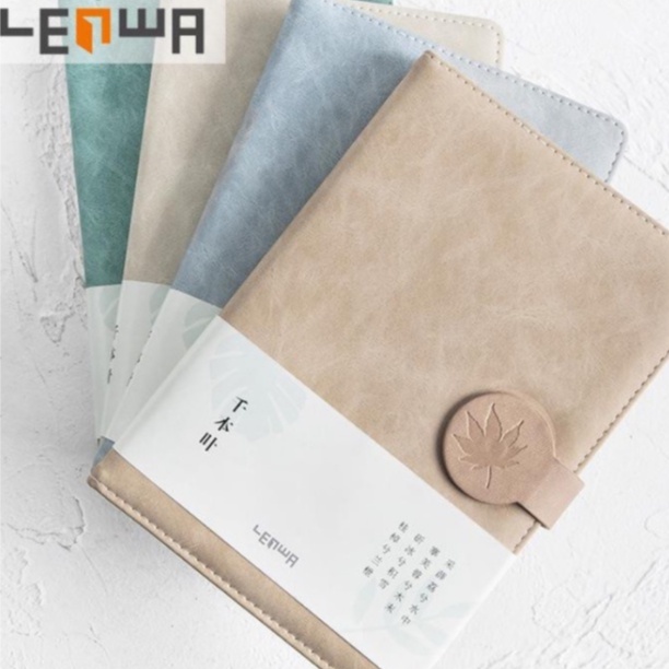 Sổ Tay Da Lenwa Notebook Ghi Chép Nhật Ký, Lên Kế Hoạch - Khuy Bấm Nam Châm