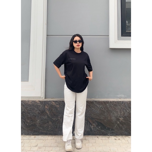 Áo phông unisex CINIMON BASIC TEE local brand tay lỡ màu đen