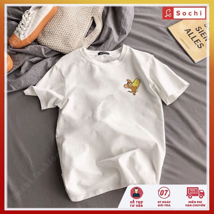 Áo ngắn tay nam thời trang Sochi fashion, áo phông cotton nam tay ngắn cổ tròn chất mát mịn CZ617