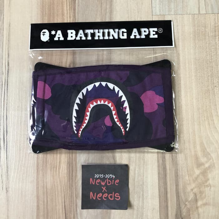Bape Mặt Nạ Cá Mập Màu Tím Độc Đáo