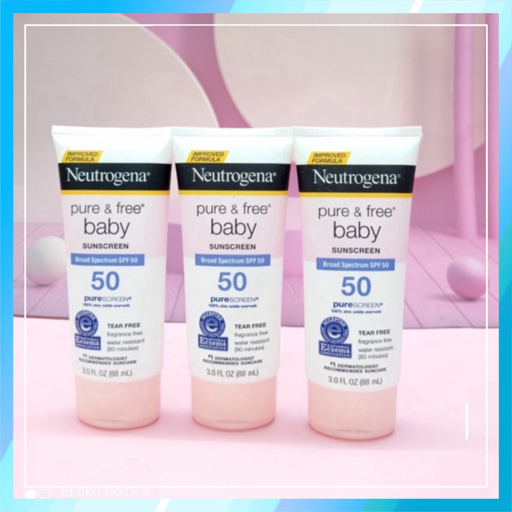Kem chống nắng cho trẻ em Neutrogena Pure & Free Baby Sunscreen LotionSPF 50 88m