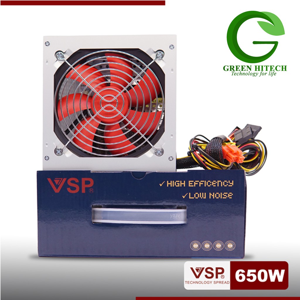 [Chính Hãng] Nguồn VSP 650W Full Box - Kèm Dây Nguồn Bảo Hành 24 tháng