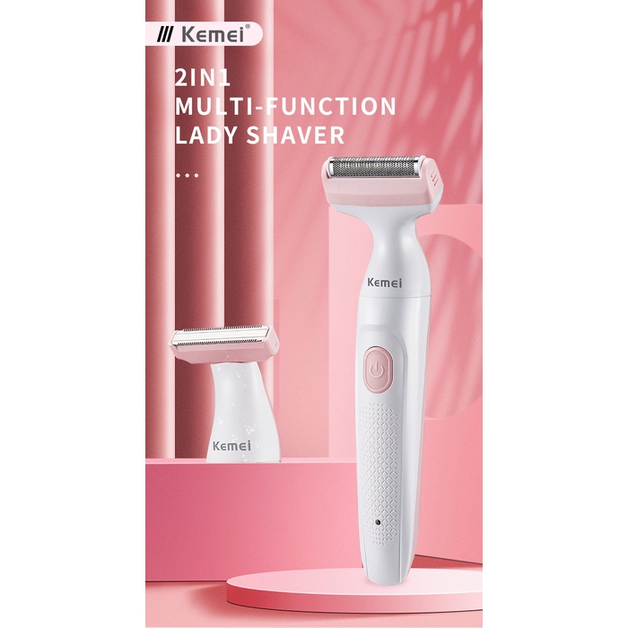 Máy cạo lông KEMEI không dây sạc điện tiện lợi cho nữ