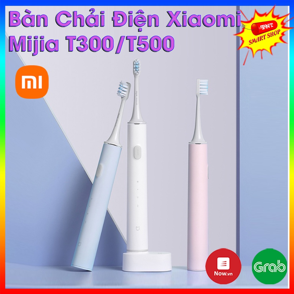 Bàn Chải Đánh Răng Điện Xiaomi T300/T500 Sóng Siêu Âm, Thông Minh - Giảm tiếng ồn làm sạch sâu trong răng bảo vệ nướu