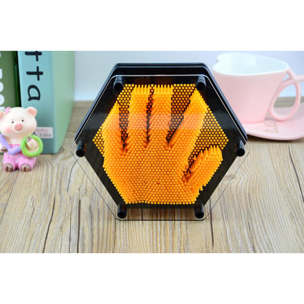 Lưu giữ kỉ niệm đẹp Hanprint 3D PinArt 18cm (Màu cam) - Home and Garden