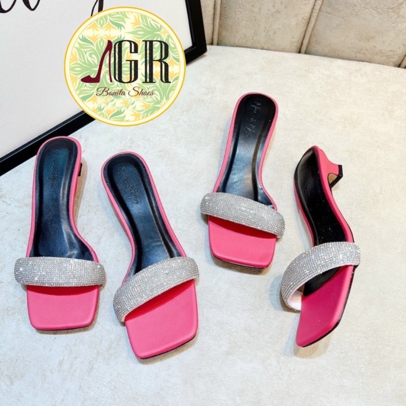 Guốc bản đá sáng siêu xinh gót ú 2 cm