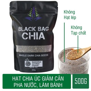 [12.2021] Hạt chia Úc giảm cân túi đen Black Bag Chia 500g