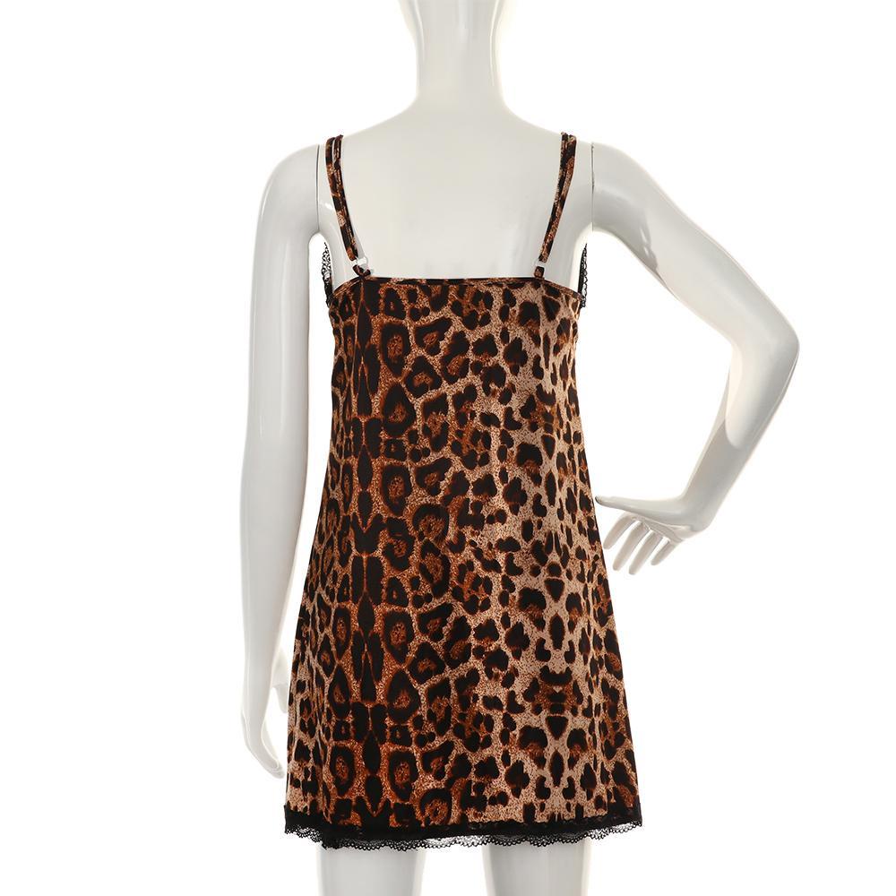 Bộ Đồ Lót Ren Họa Tiết Da Báo Gợi Cảm Cho Nữ