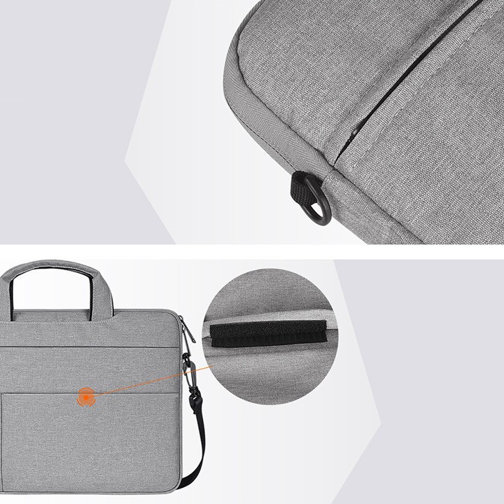 Túi chống sốc có dây đeo và 6 túi phụ cho laptop, MacBook - Oz02