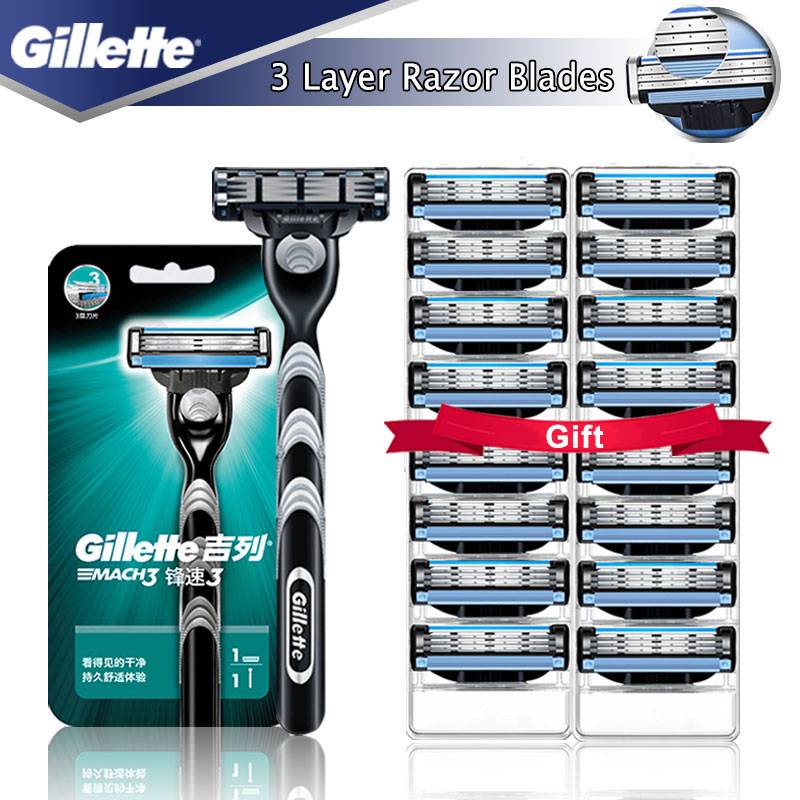 Máy cạo râu gillette mach 3 cho nam / Đối với lưỡi dao cạo 3 lớp gillette Áp dụng
