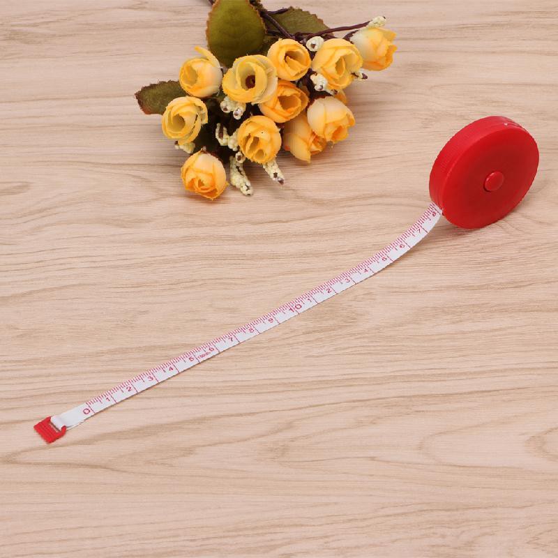 Thước dây mini 1.5m/60" có thể thu gọn dùng để may quần áo và dùng khi ăn kiêng
