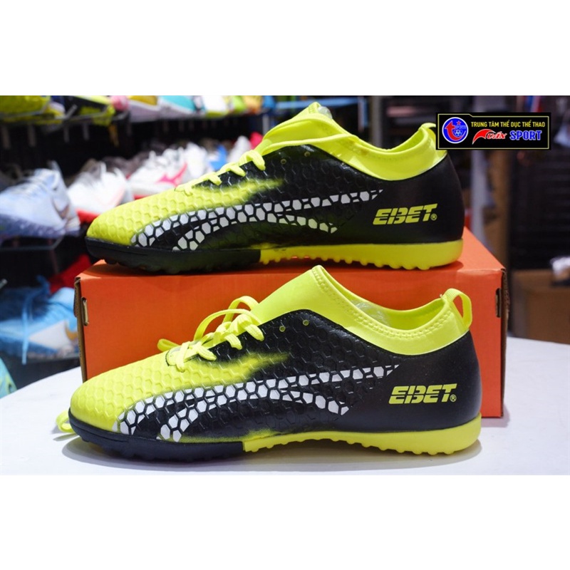 Giày đá bóng ebet - đen xanh chuối(size41-44)