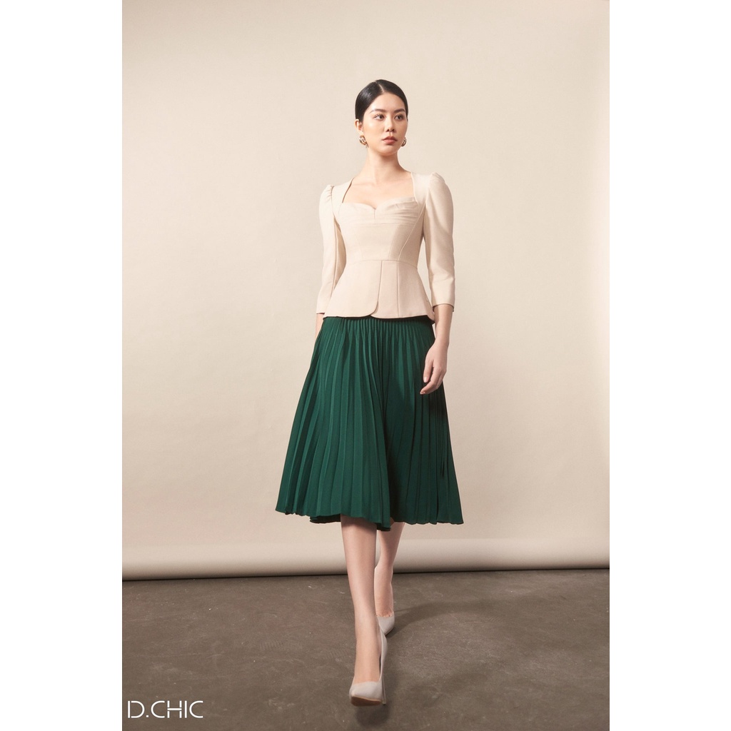 Áo cúp ngực xếp ly nhún vai D.CHIC MS: 160414