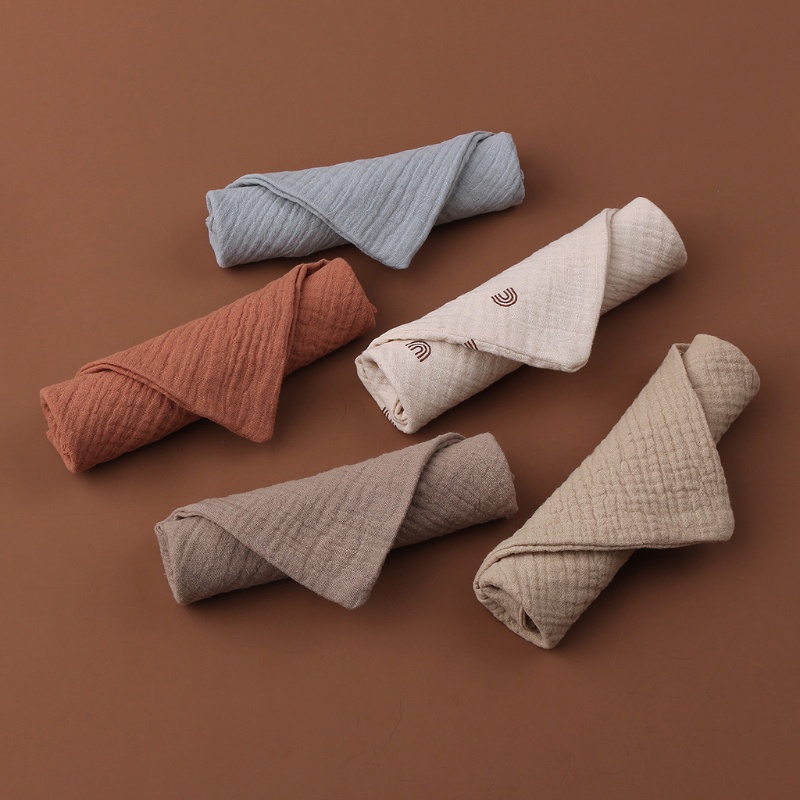Set 5 khăn vải cotton mềm mại thấm hút tốt cho bé