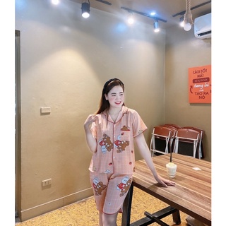 Tiệm nhà Mia- Pyjama lụa thiết kế hồng