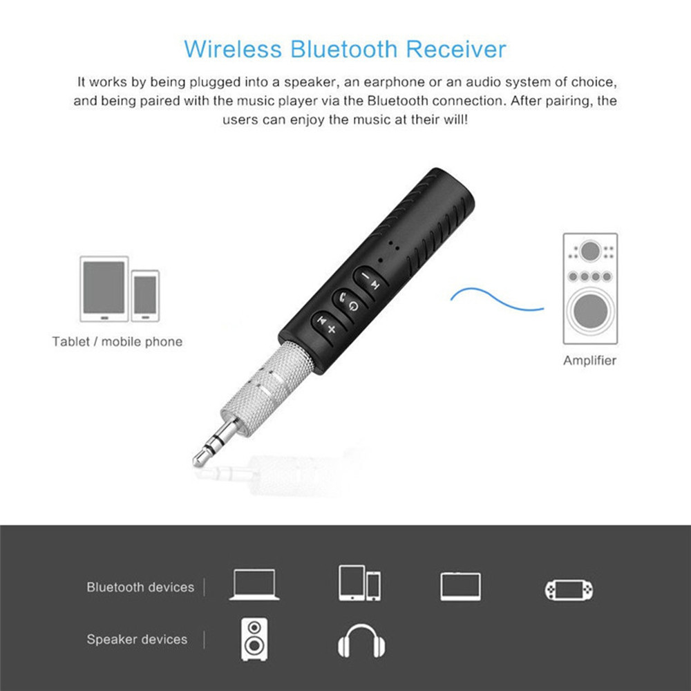 Thiết Bị Nhận Tín Hiệu Bluetooth 5.0 Không Dây Jack Cắm 3.5mm Cho Loa Mp3 Pc