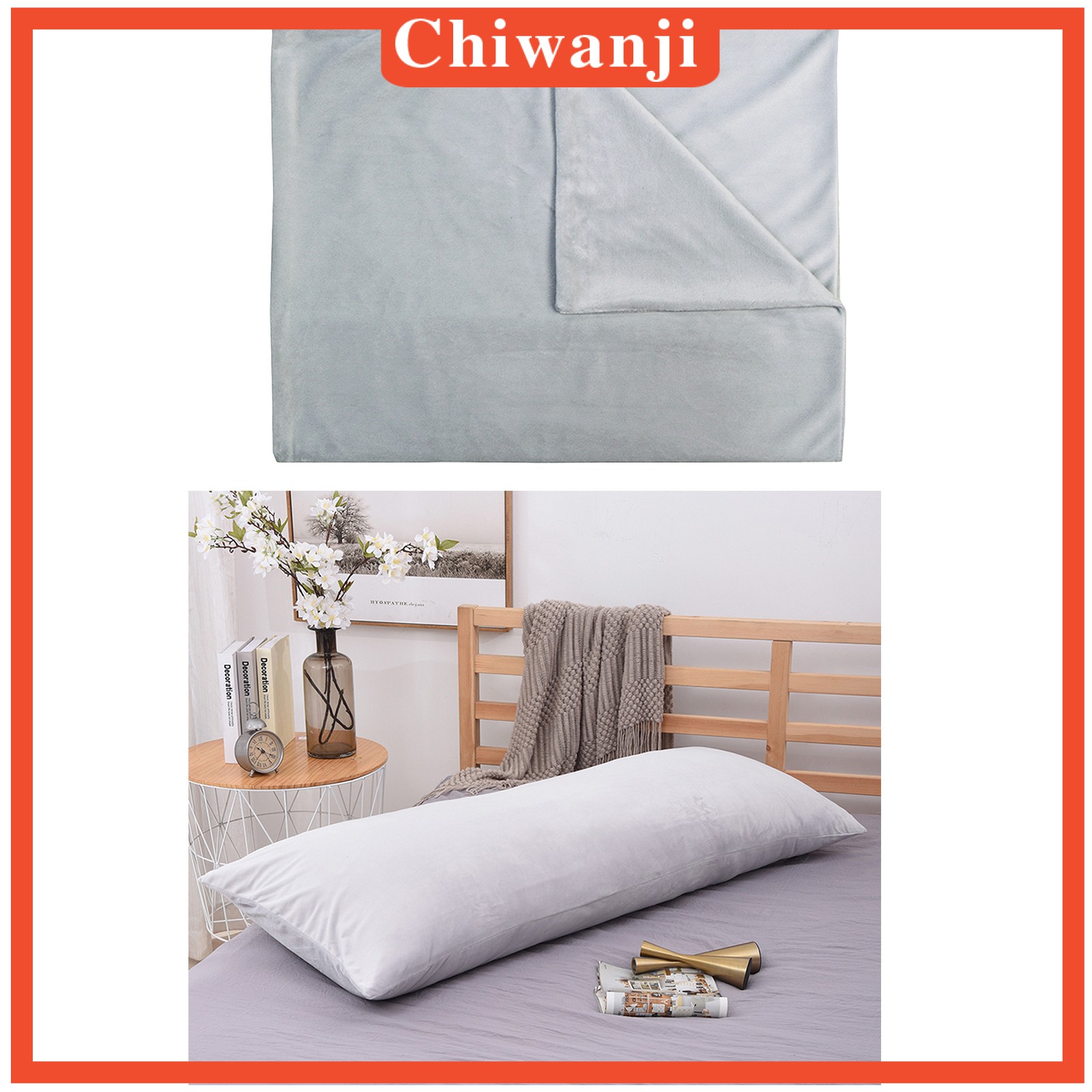 [CHIWANJI] Non-Allergenic Bolster Pillow Case Long Body Support Orthopedic Pregnancy