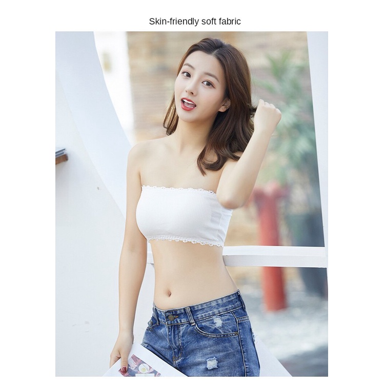 Áo Lót Ren Không Dây Có Mút Đệm Quyến Rũ Dành Cho Nữ