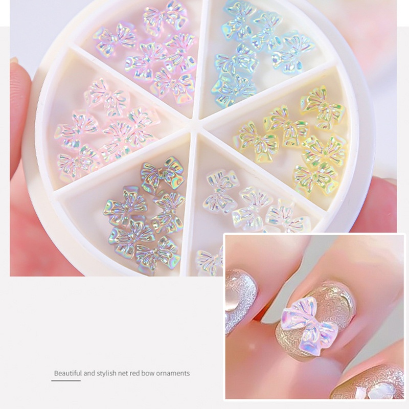 [Hàng mới về] Phụ kiện trang trí móng tay hình nơ 3D xinh xắn phong cách nghệ thuật